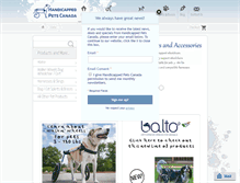 Tablet Screenshot of handicappedpetscanada.com